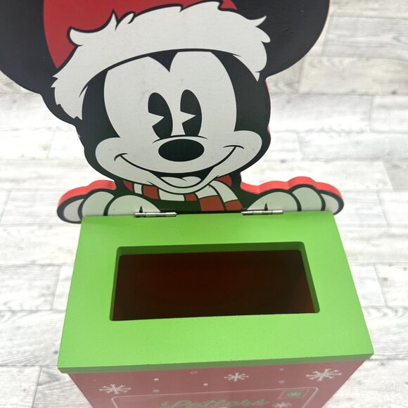 Disney Mickey Mouse LETTERS TO SANTA Wooden Tabletop Mailbox - Picture 8 of 11
